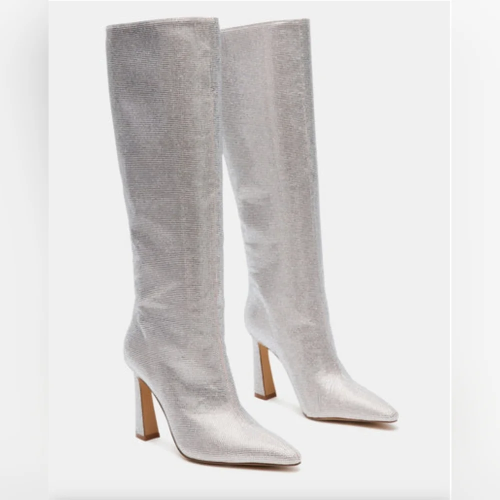 Sexy Glam Steve Madden Rhinestone Boots - Picture 2 of 8